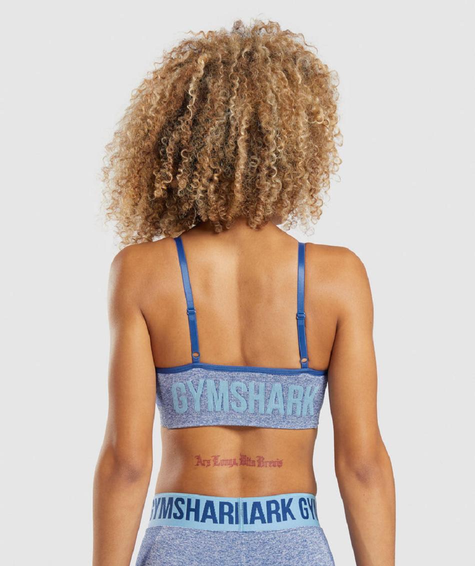 Gymshark Flex Strappy Ženske Sportski Grudnjak Plave | HR 3358KOR